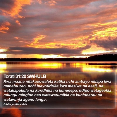 Torati 31:20 SWHULB Bible Verse Image