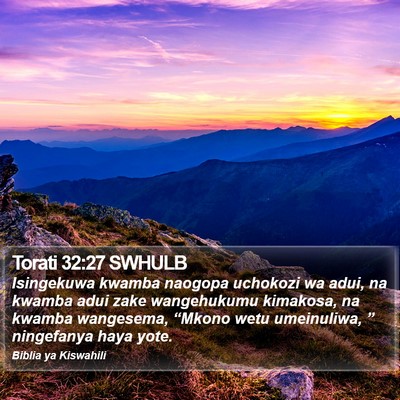 Torati 32:27 SWHULB Bible Verse Image
