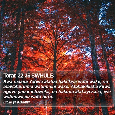 Torati 32:36 SWHULB Bible Verse Image
