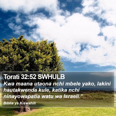Torati 32:52 SWHULB Bible Verse Image