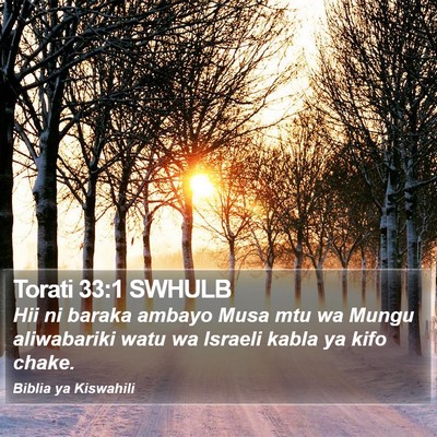Torati 33:1 SWHULB Bible Verse Image