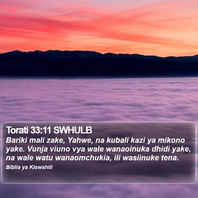 Torati 33:11 SWHULB Bible Verse Image