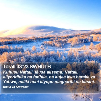 Torati 33:23 SWHULB Bible Verse Image