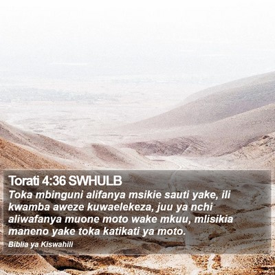 Torati 4:36 SWHULB Bible Verse Image