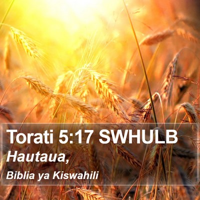 Torati 5:17 SWHULB Bible Verse Image