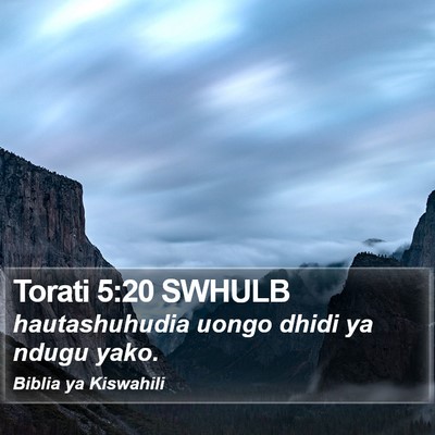 Torati 5:20 SWHULB Bible Verse Image