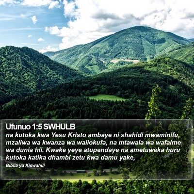 Ufunuo 1:5 SWHULB Bible Verse Image