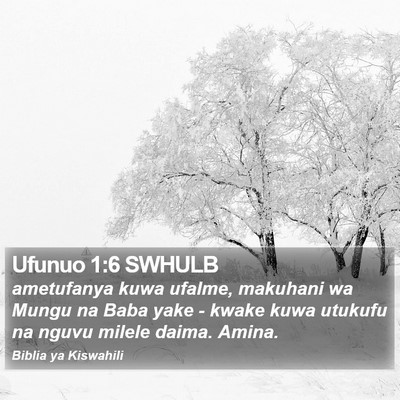 Ufunuo 1:6 SWHULB Bible Verse Image