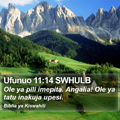 Ufunuo 11:14 SWHULB Bible Verse Image