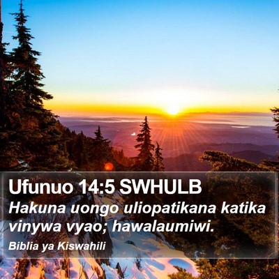Ufunuo 14:5 SWHULB Bible Verse Image