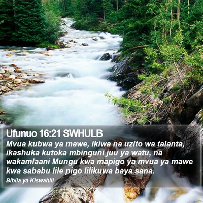 Ufunuo 16:21 SWHULB Bible Verse Image