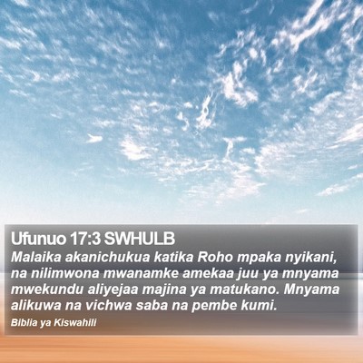 Ufunuo 17:3 SWHULB Bible Verse Image