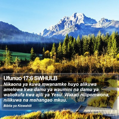 Ufunuo 17:6 SWHULB Bible Verse Image
