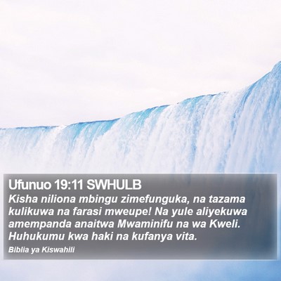 Ufunuo 19:11 SWHULB Bible Verse Image