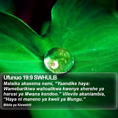 Ufunuo 19:9 SWHULB Bible Verse Image