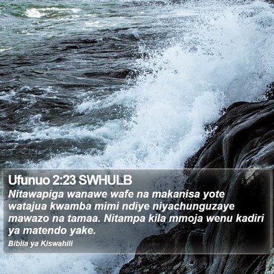 Ufunuo 2:23 SWHULB Bible Verse Image