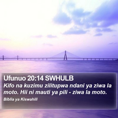 Ufunuo 20:14 SWHULB Bible Verse Image