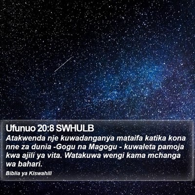 Ufunuo 20:8 SWHULB Bible Verse Image