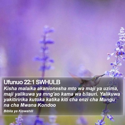 Ufunuo 22:1 SWHULB Bible Verse Image