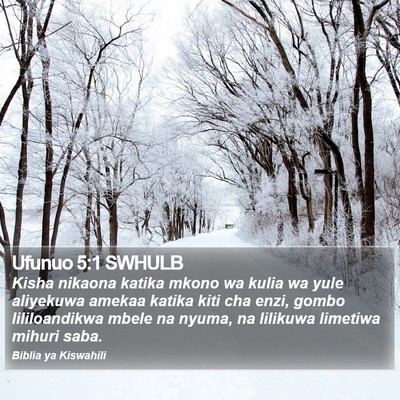 Ufunuo 5:1 SWHULB Bible Verse Image