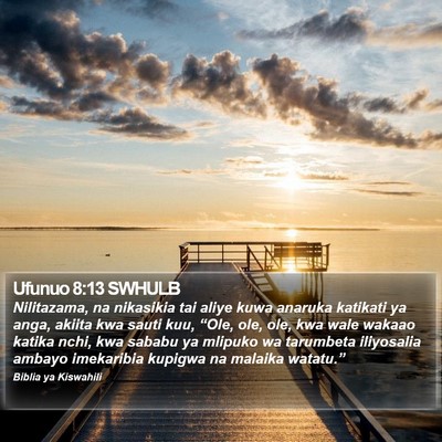 Ufunuo 8:13 SWHULB Bible Verse Image