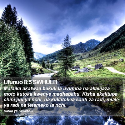 Ufunuo 8:5 SWHULB Bible Verse Image
