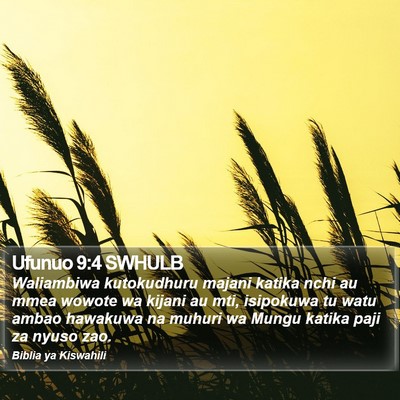 Ufunuo 9:4 SWHULB Bible Verse Image
