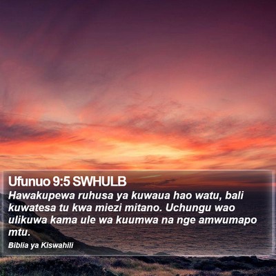 Ufunuo 9:5 SWHULB Bible Verse Image