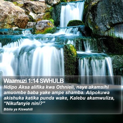 Waamuzi 1:14 SWHULB Bible Verse Image