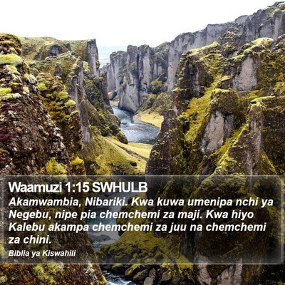 Waamuzi 1:15 SWHULB Bible Verse Image