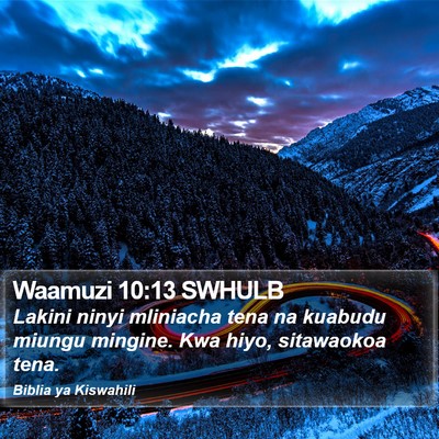 Waamuzi 10:13 SWHULB Bible Verse Image