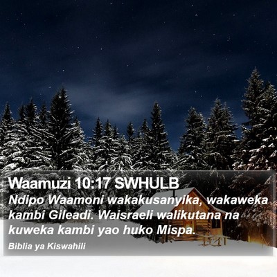 Waamuzi 10:17 SWHULB Bible Verse Image