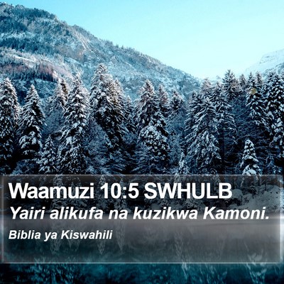 Waamuzi 10:5 SWHULB Bible Verse Image