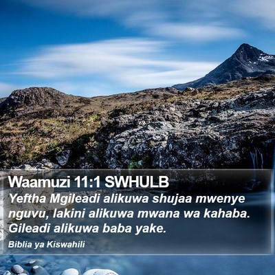 Waamuzi 11:1 SWHULB Bible Verse Image