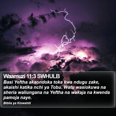 Waamuzi 11:3 SWHULB Bible Verse Image