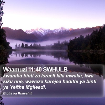 Waamuzi 11:40 SWHULB Bible Verse Image