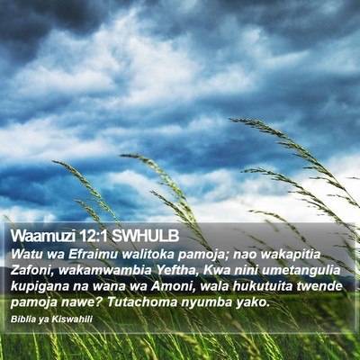 Waamuzi 12:1 SWHULB Bible Verse Image