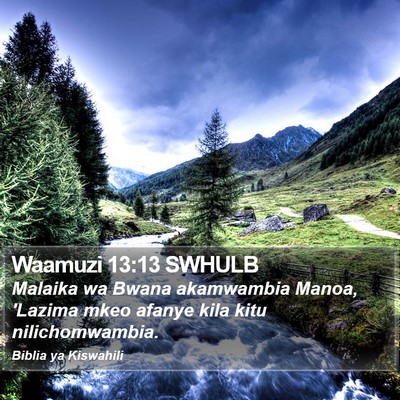 Waamuzi 13:13 SWHULB Bible Verse Image