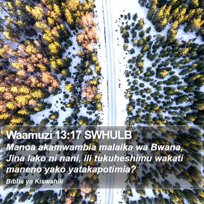 Waamuzi 13:17 SWHULB Bible Verse Image