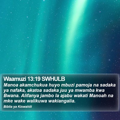 Waamuzi 13:19 SWHULB Bible Verse Image