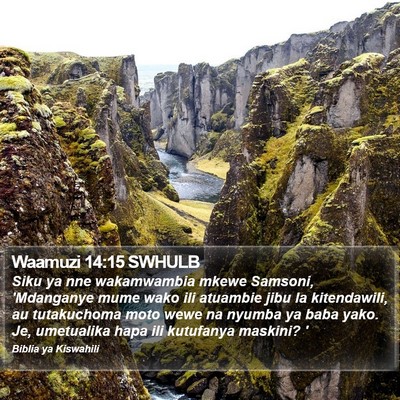 Waamuzi 14:15 SWHULB Bible Verse Image