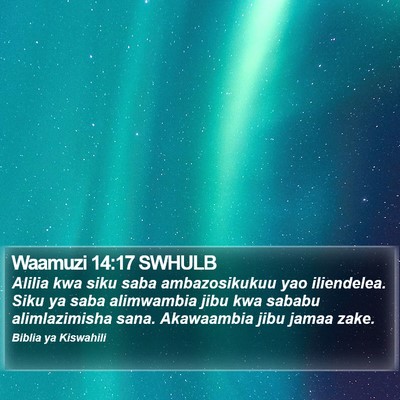 Waamuzi 14:17 SWHULB Bible Verse Image