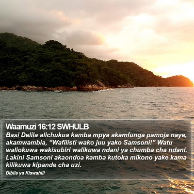 Waamuzi 16:12 SWHULB Bible Verse Image