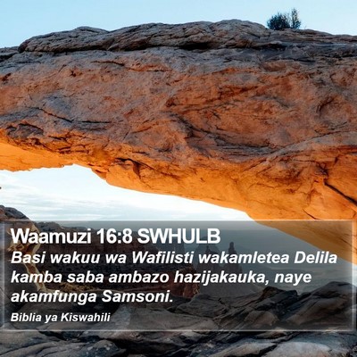 Waamuzi 16:8 SWHULB Bible Verse Image