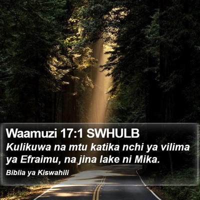 Waamuzi 17:1 SWHULB Bible Verse Image
