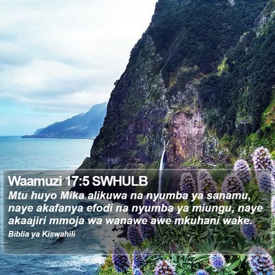 Waamuzi 17:5 SWHULB Bible Verse Image
