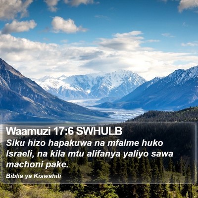 Waamuzi 17:6 SWHULB Bible Verse Image