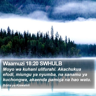 Waamuzi 18:20 SWHULB Bible Verse Image