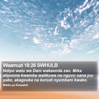Waamuzi 18:26 SWHULB Bible Verse Image