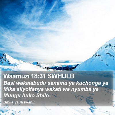Waamuzi 18:31 SWHULB Bible Verse Image
